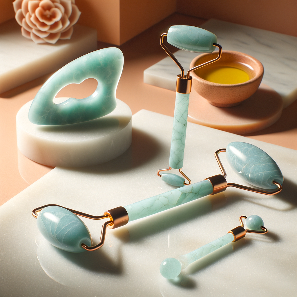 Jade Facial Roller & Gua Sha Set